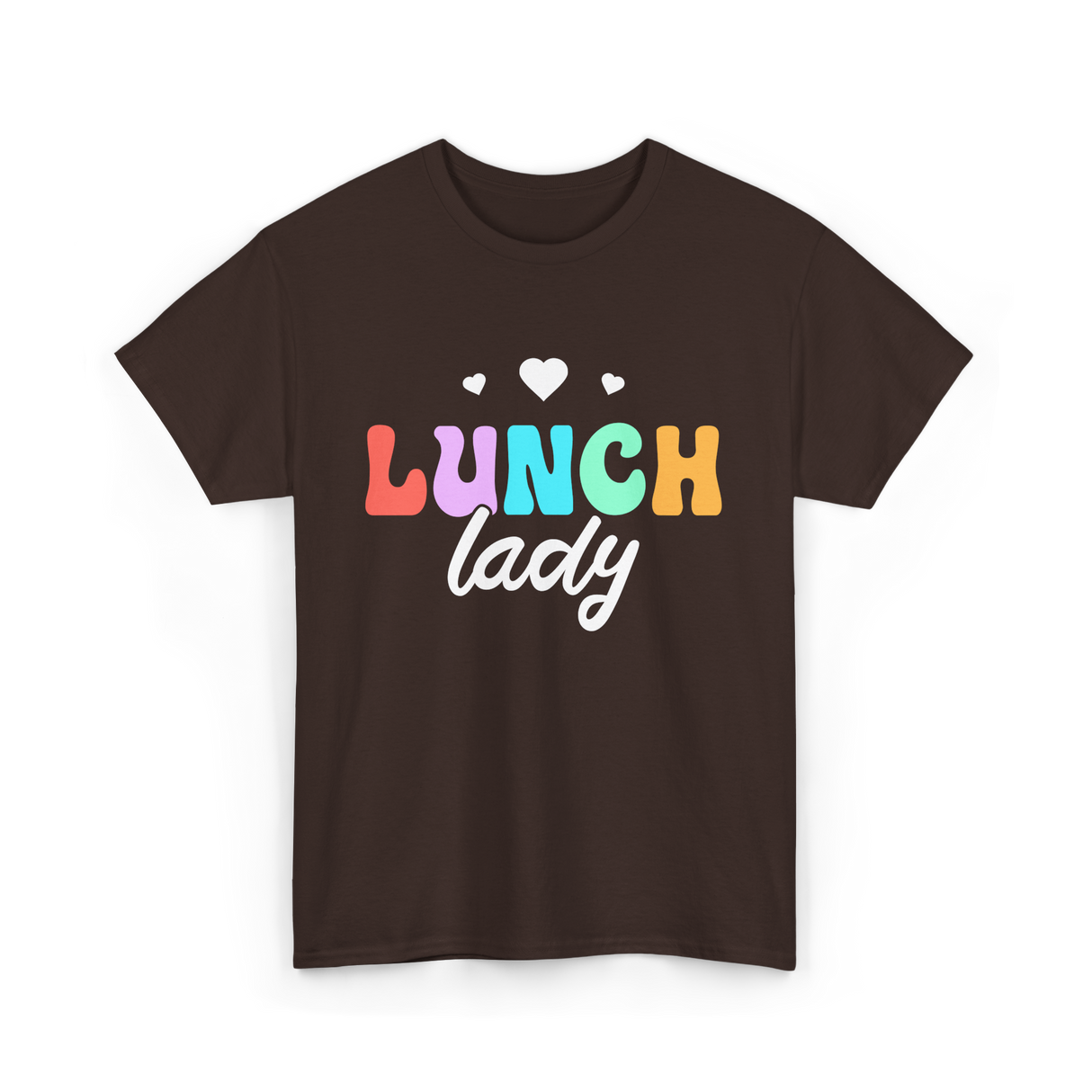 Lunch Lady Lunchroom School Cafeteria T-Shirt - Dark Chocolate