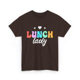 Lunch Lady Lunchroom School Cafeteria T-Shirt - Dark Chocolate