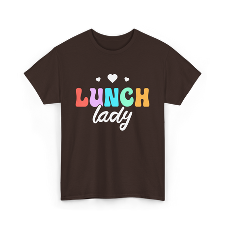 Lunch Lady Lunchroom School Cafeteria T-Shirt - Dark Chocolate