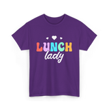 Lunch Lady Lunchroom School Cafeteria T-Shirt - Purple