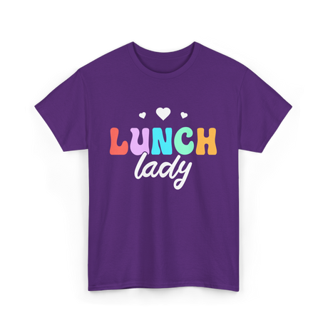 Lunch Lady Lunchroom School Cafeteria T-Shirt - Purple