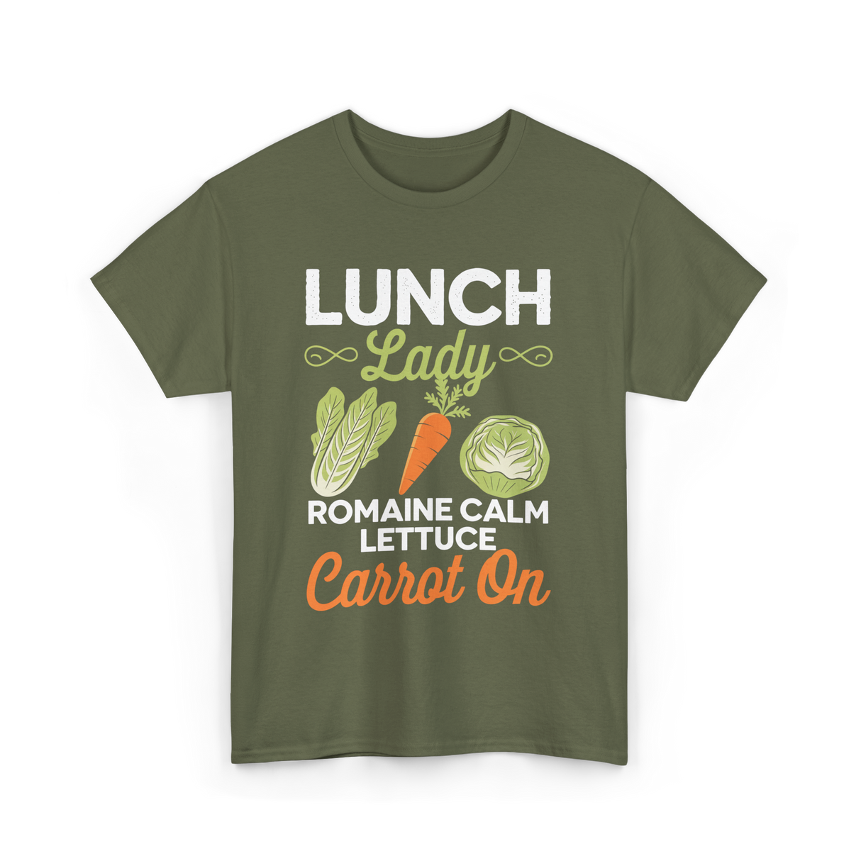 Lunch Lady Romaine Calm T-Shirt - Military Green