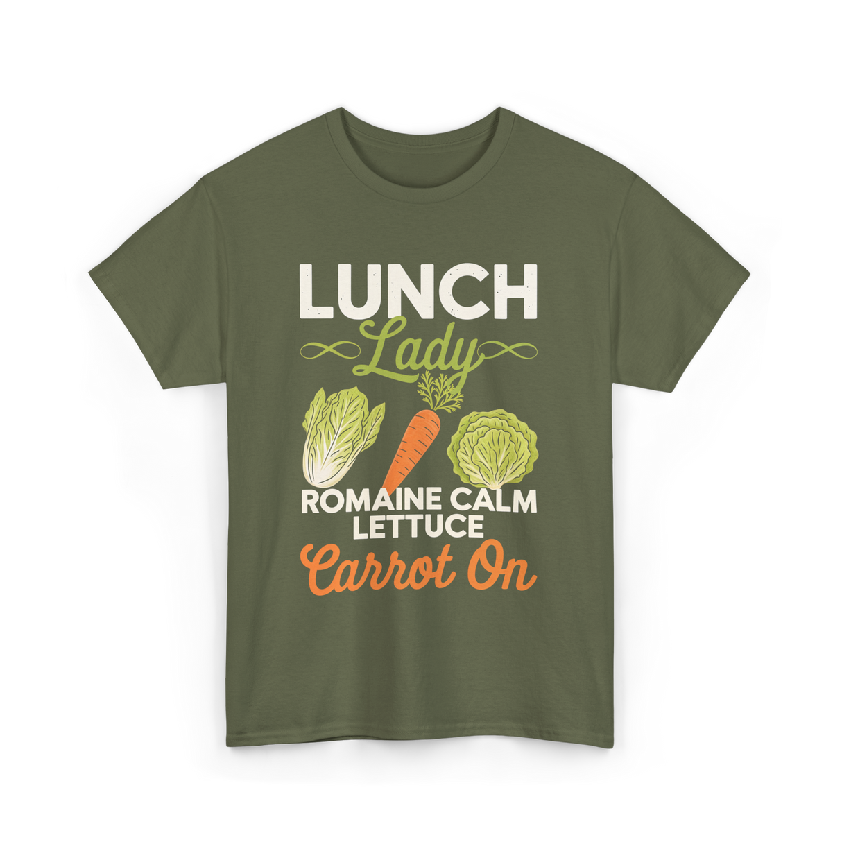 Lunch Lady Romaine Calm T-Shirt - Military Green