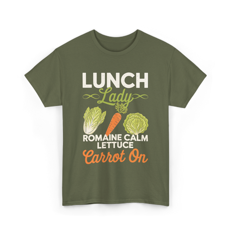 Lunch Lady Romaine Calm T-Shirt - Military Green