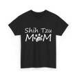 M M Dog Mom Puppy T-Shirt - Black