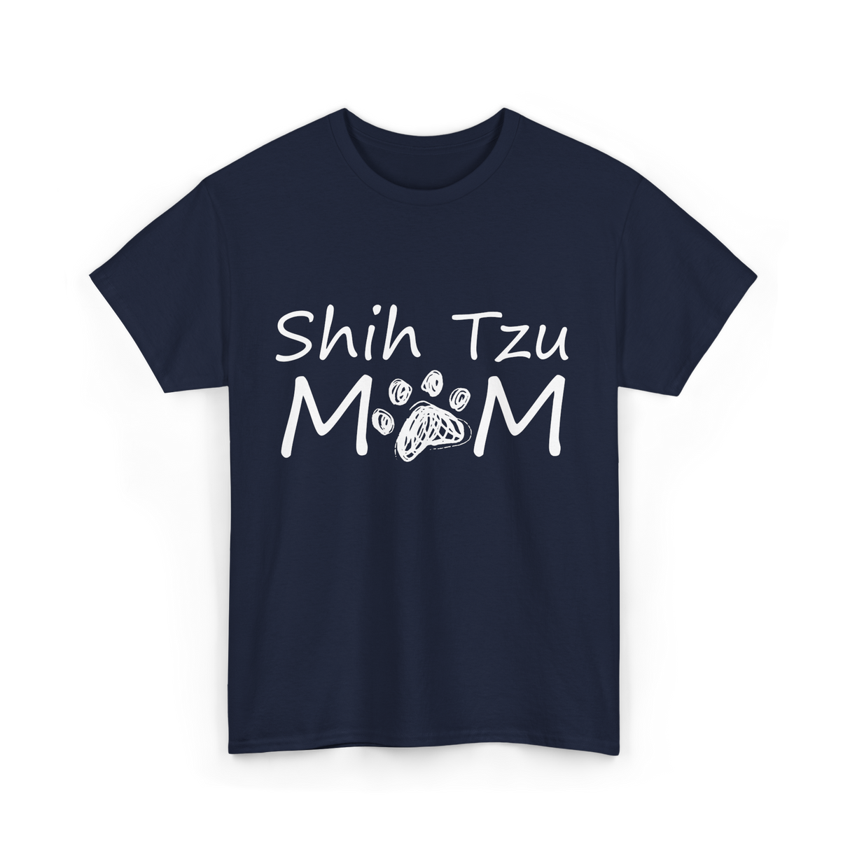 M M Dog Mom Puppy T-Shirt - Navy