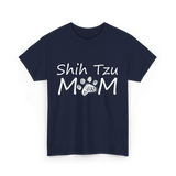 M M Dog Mom Puppy T-Shirt - Navy