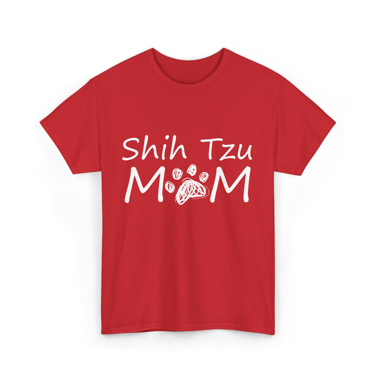 M M Dog Mom Puppy T-Shirt - Red