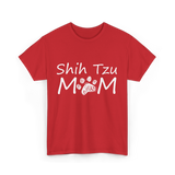 M M Dog Mom Puppy T-Shirt - Red