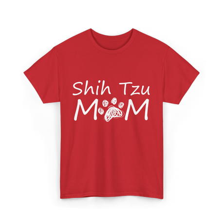 M M Dog Mom Puppy T-Shirt - Red