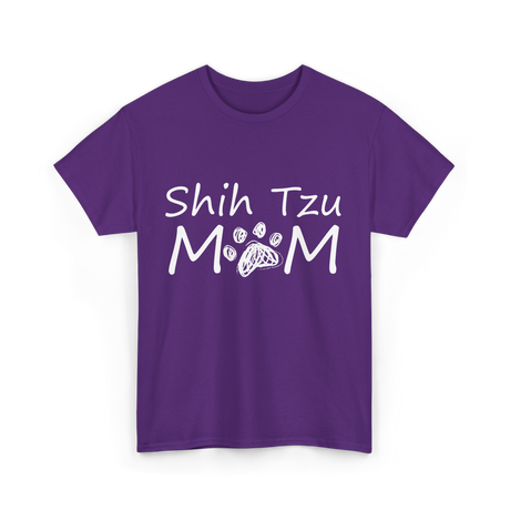 M M Dog Mom Puppy T-Shirt - Purple