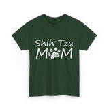 M M Dog Mom Puppy T-Shirt - Forest Green