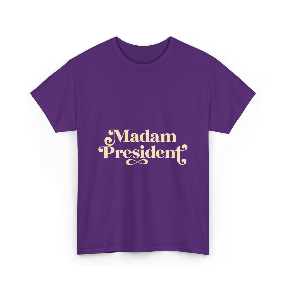 Madam President Script President T-Shirt - Purple