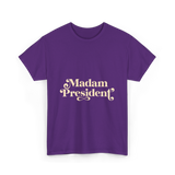 Madam President Script President T-Shirt - Purple