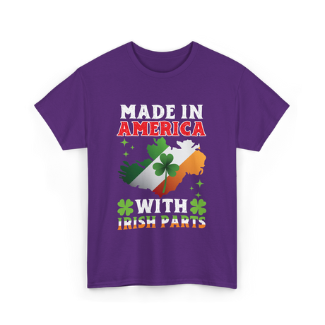 Made In America Irish Parts T-Shirt - Purple