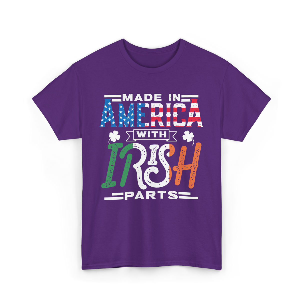 Made In America Irish Parts T-Shirt - Purple