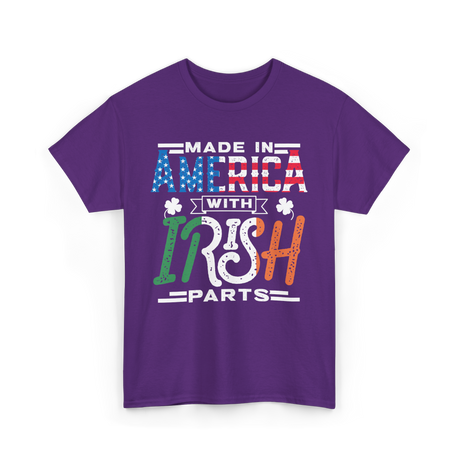 Made In America Irish Parts T-Shirt - Purple