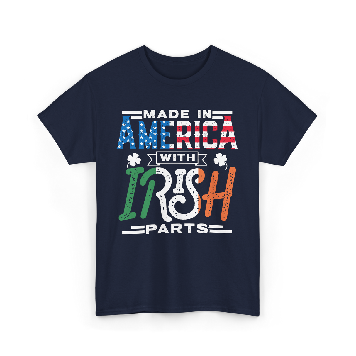 Made In America Irish Parts T-Shirt - Navy