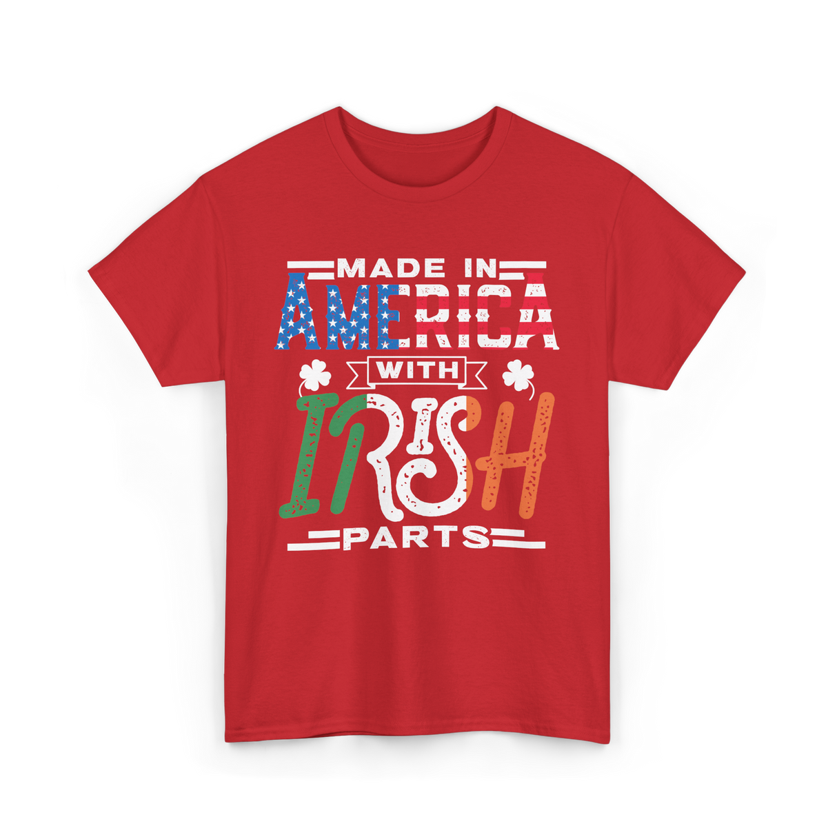 Made In America Irish Parts T-Shirt - Red