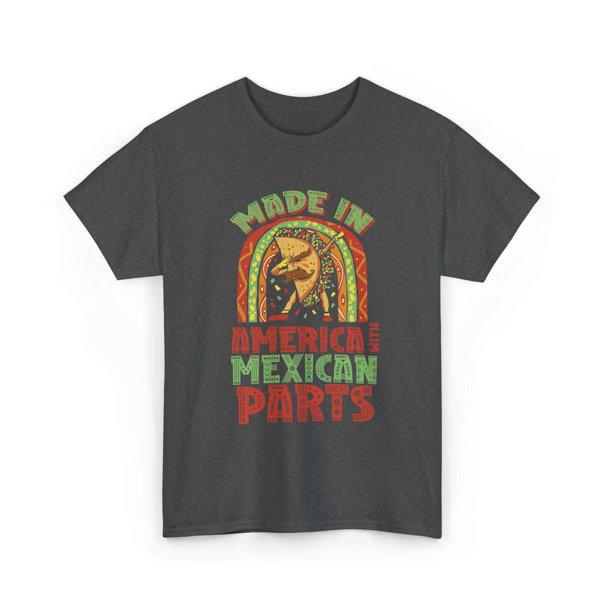 Made In America Mexican Parts T-Shirt - Dark Heather