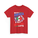 Made In America Mexican Parts T-Shirt - Red