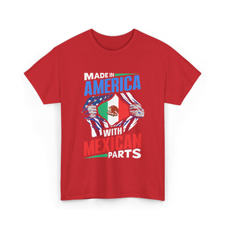 Made In America Mexican Parts T-Shirt - Red