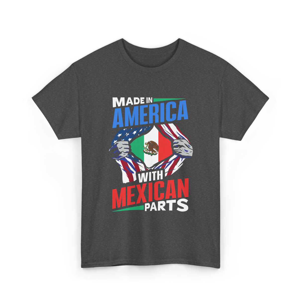 Made In America Mexican Parts T-Shirt - Dark Heather