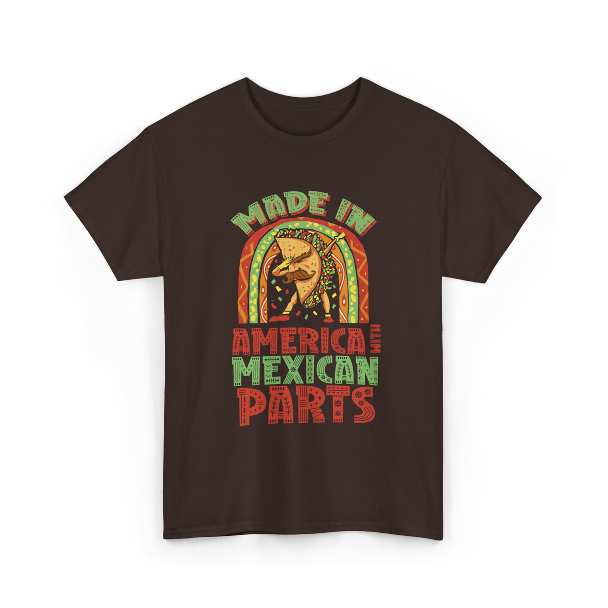 Made In America Mexican Parts T-Shirt - Dark Chocolate