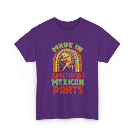 Made In America Mexican Parts T-Shirt - Purple