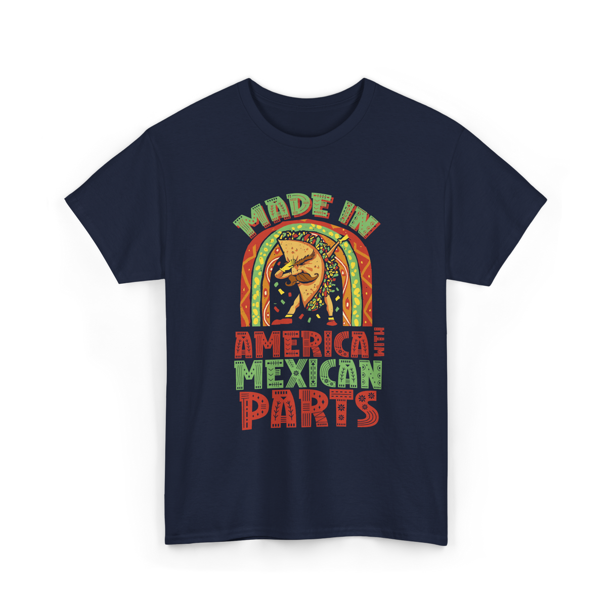 Made In America Mexican Parts T-Shirt - Navy