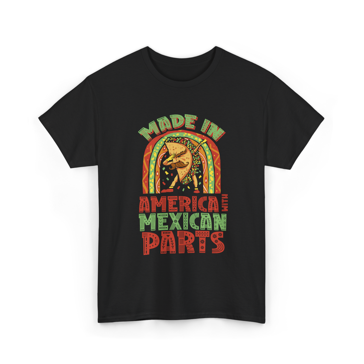 Made In America Mexican Parts T-Shirt - Black