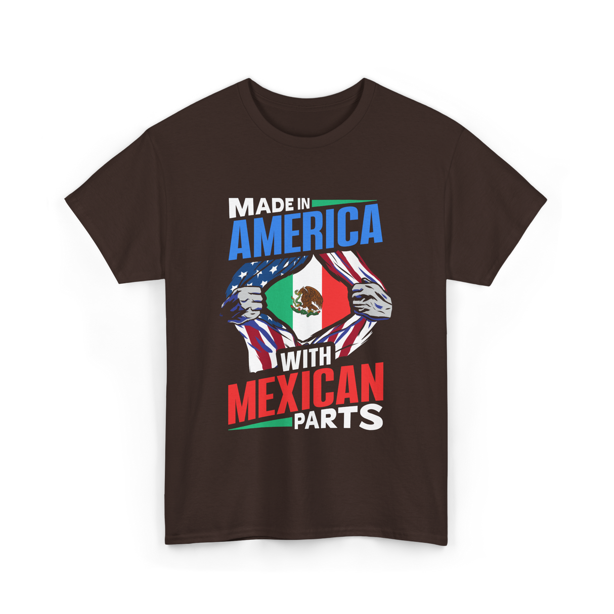 Made In America Mexican Parts T-Shirt - Dark Chocolate