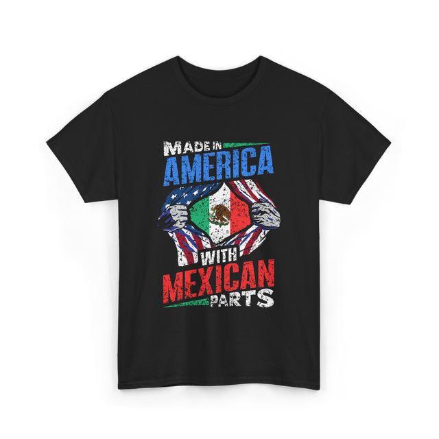 Made In America With Mexican Parts T-Shirt - Black