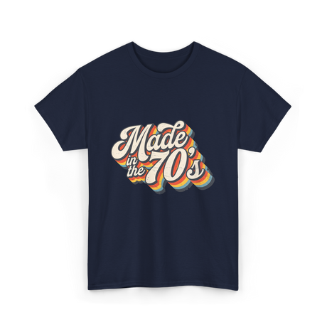 Made in the 70s Retro T-Shirt - Navy