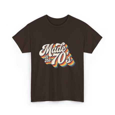 Made in the 70s Retro T-Shirt - Dark Chocolate