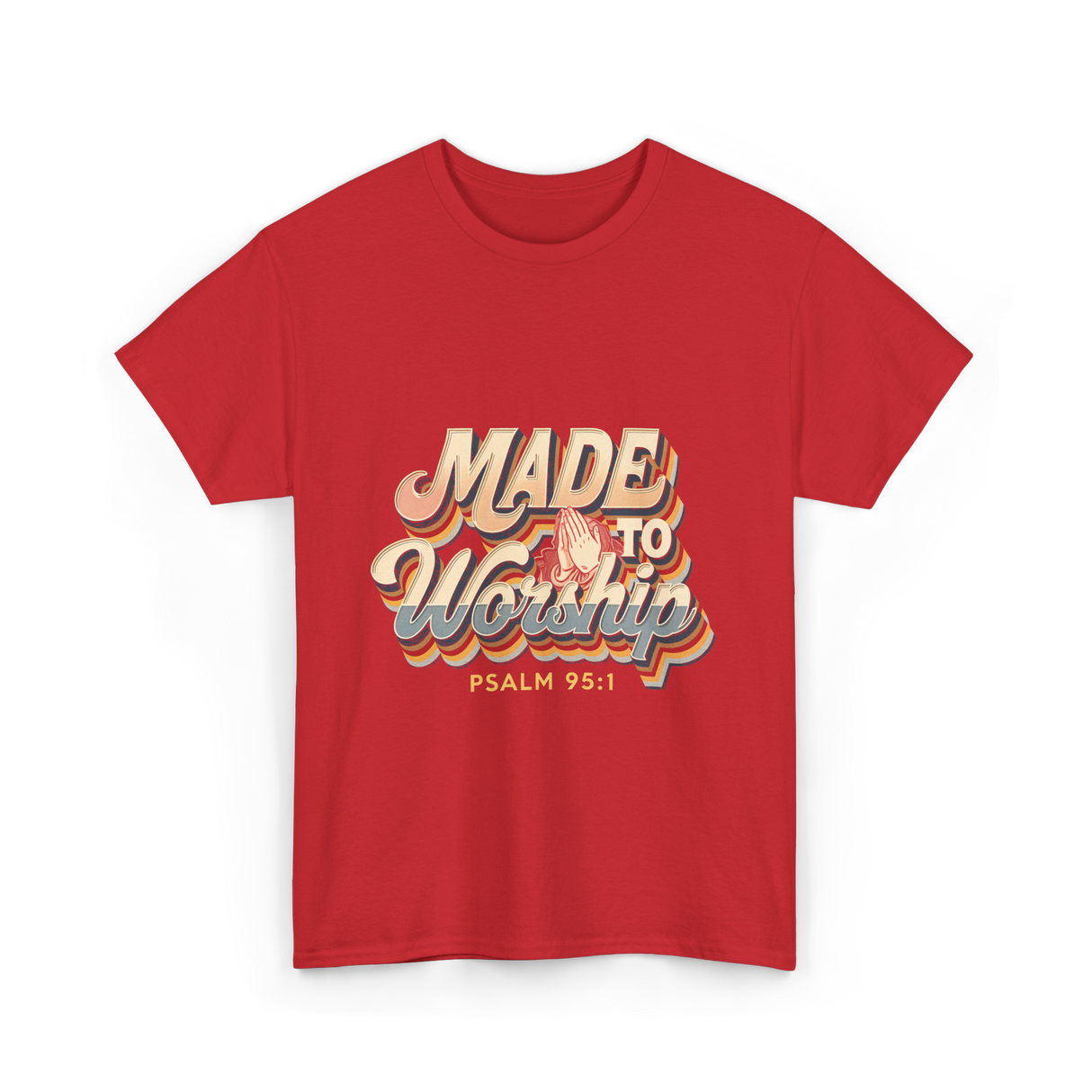 Made to Worship Psalm T-Shirt - Red