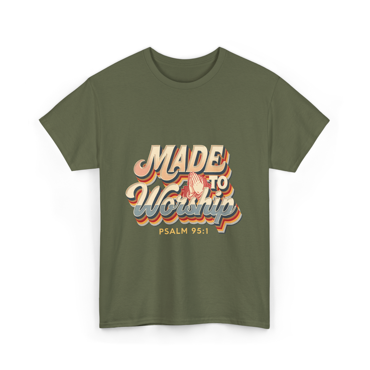 Made to Worship Psalm T-Shirt - Military Green