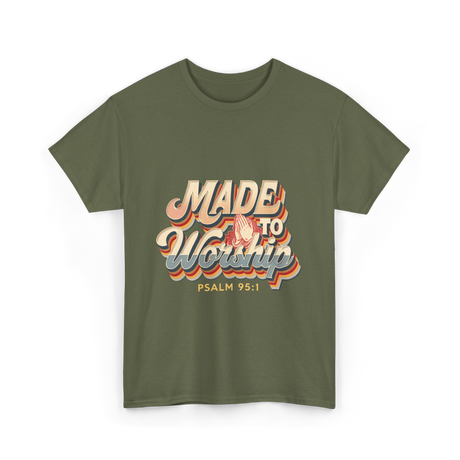 Made to Worship Psalm T-Shirt - Military Green