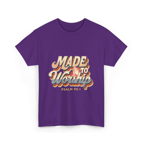 Made to Worship Psalm T-Shirt - Purple