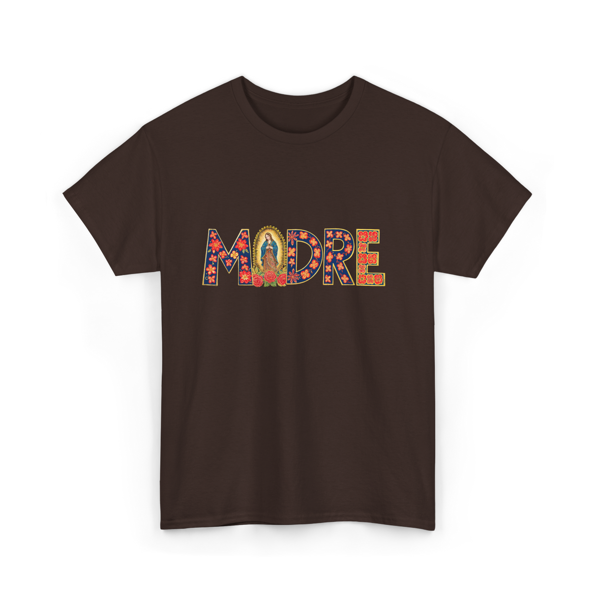 Madre Floral Mother Latino T-Shirt - Dark Chocolate