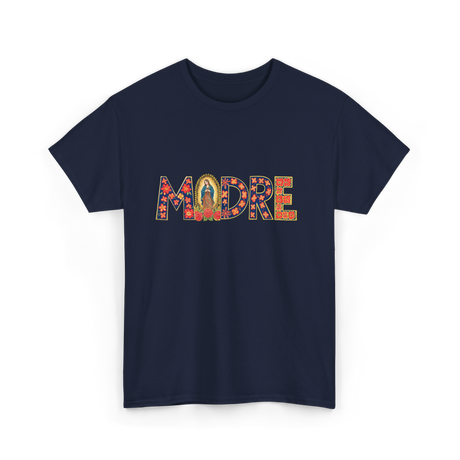 Madre Floral Mother Latino T-Shirt - Navy