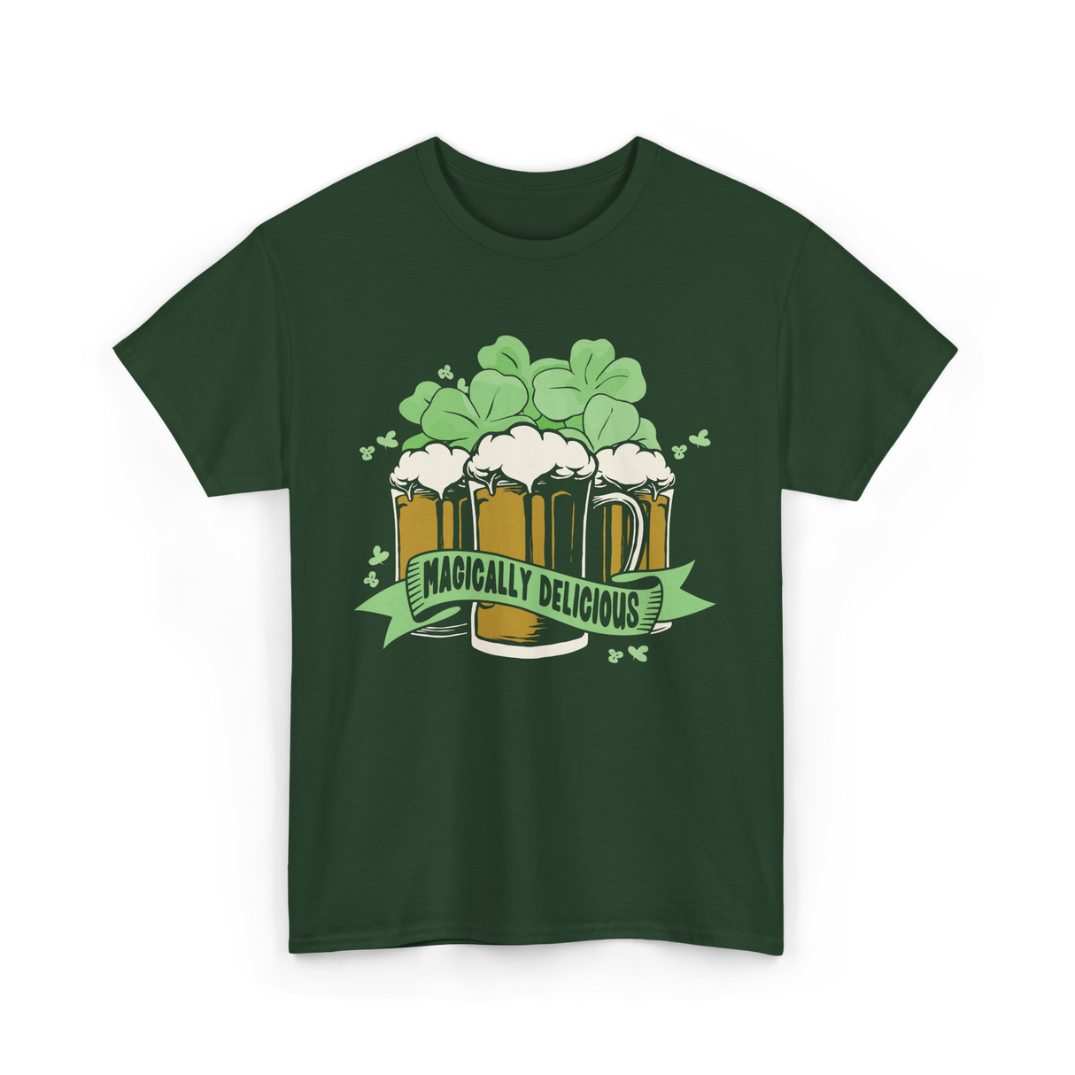 Magically Delicious Beer St. Patrick's T-Shirt - Forest Green