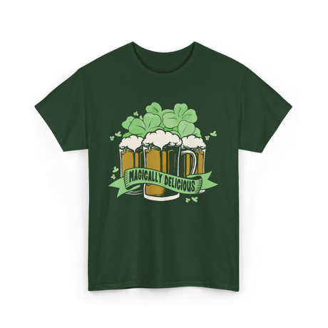 Magically Delicious Beer St. Patrick's T-Shirt - Forest Green