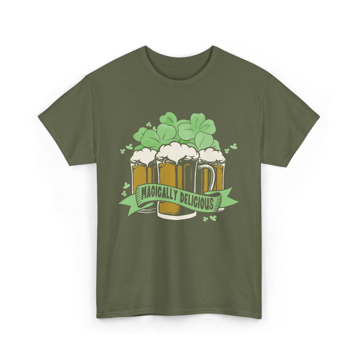 Magically Delicious Beer St. Patrick's T-Shirt - Military Green