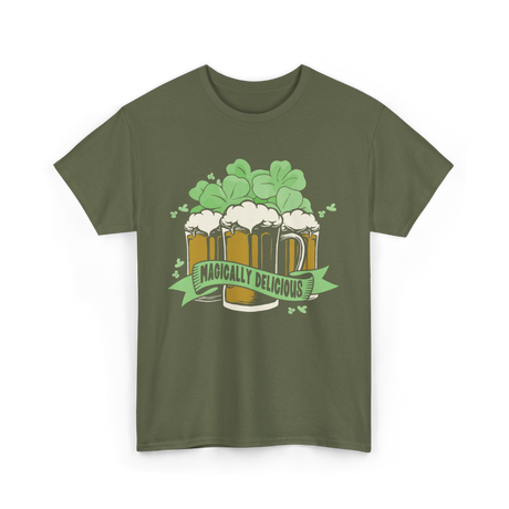 Magically Delicious Beer St. Patrick's T-Shirt - Military Green