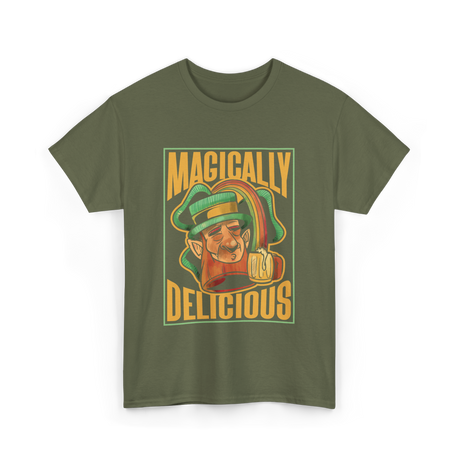 Magically Delicious St Patricks Day T-Shirt - Military Green