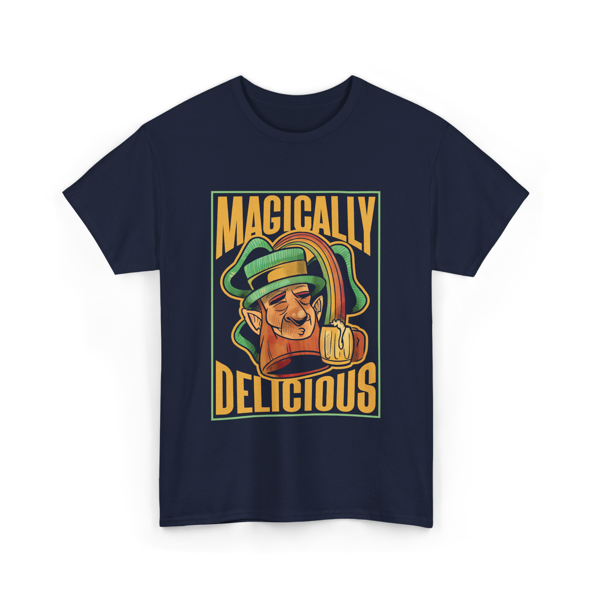 Magically Delicious St Patricks Day T-Shirt - Navy