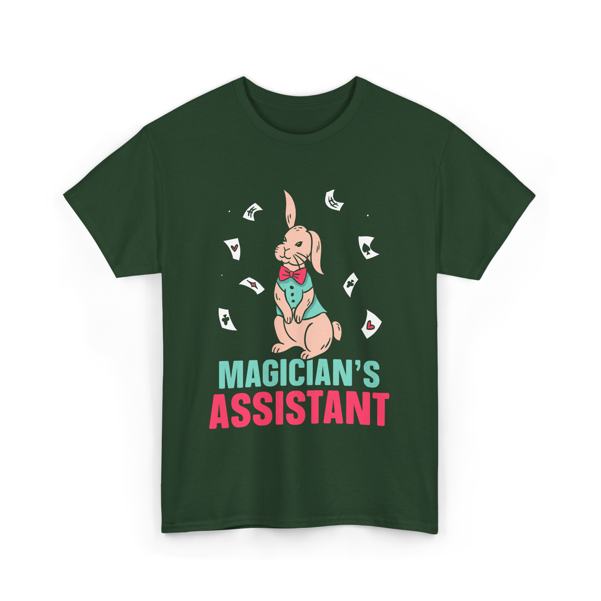 Magician's Assistant Magic Trick T-Shirt - Forest Green