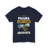 Magna Cum Laude Graduate Graduation T-Shirt - Navy