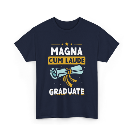 Magna Cum Laude Graduate Graduation T-Shirt - Navy